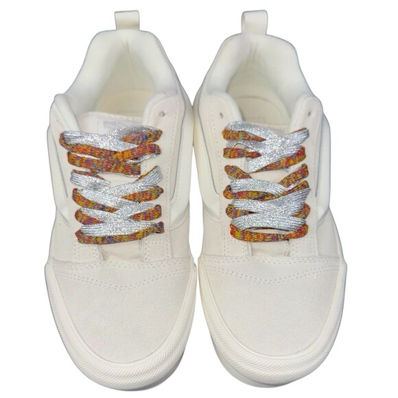 Vans  Knu Skool Womens Size 8.5 Skater Shoe Sneakers White Suede Ultracush New - Picture 5 of 8